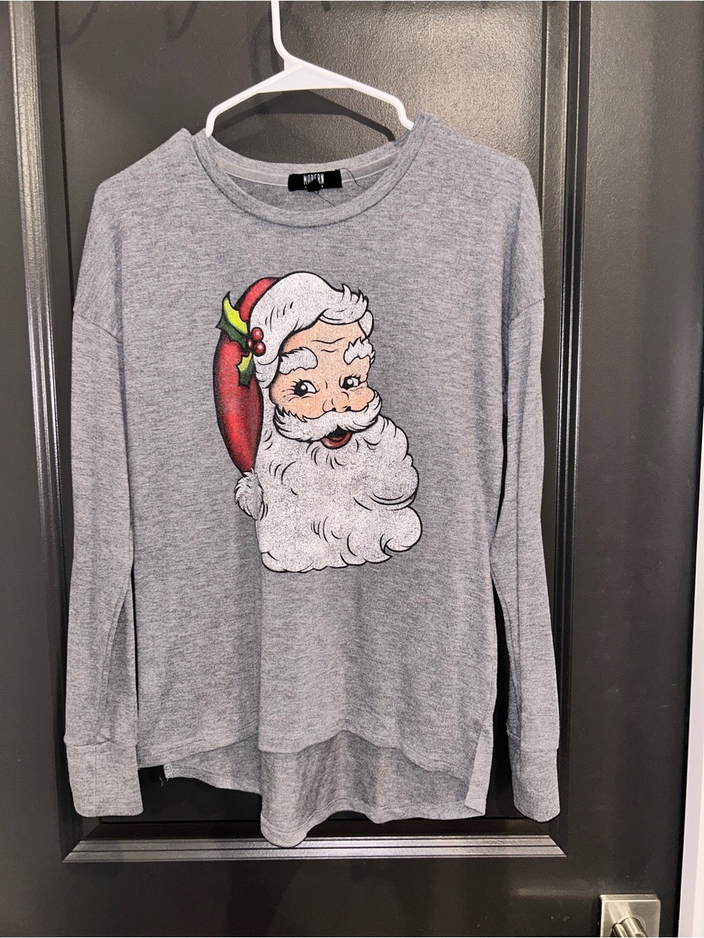 Grey Vintage Santa Graphic Sweatshirt
